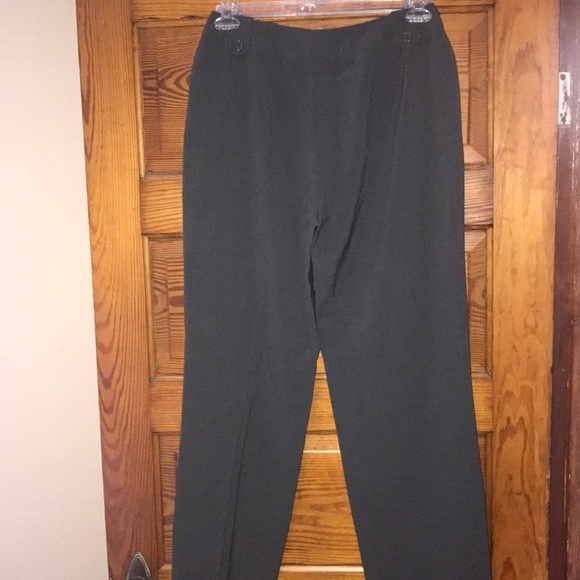 Larry Levine Gray Dress Pants Stretch 8 - Picture 4 of 6